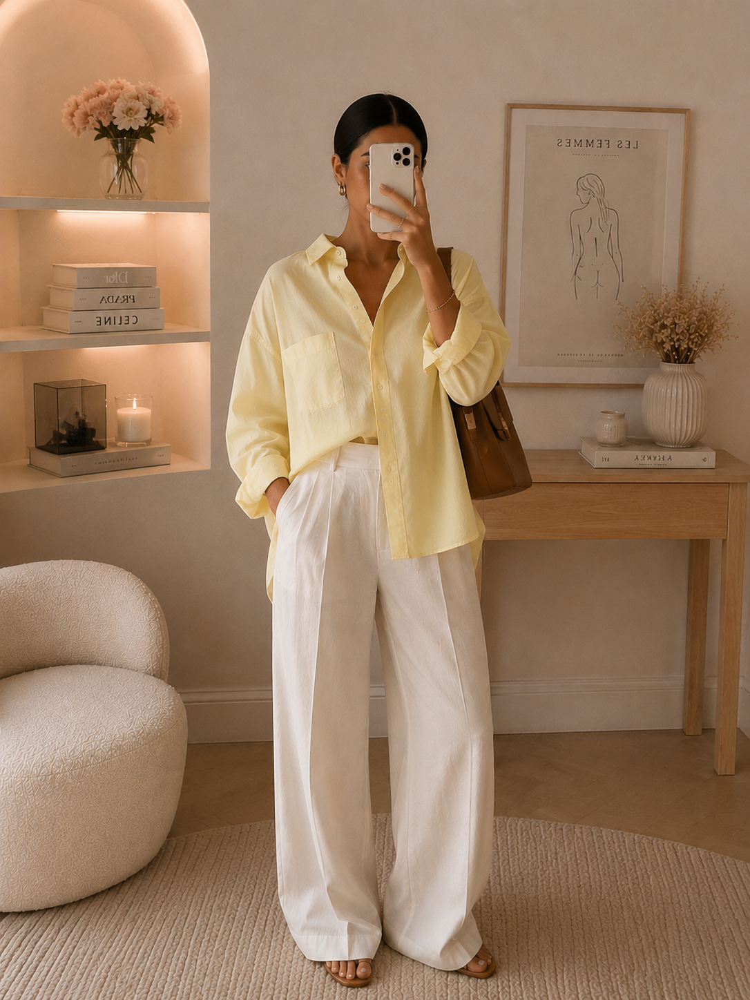 Chemise Oversize Jaune Pastel