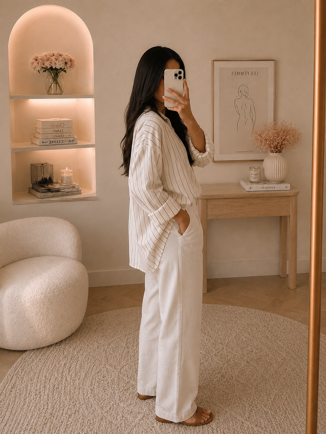 Chemise Oversize Beige