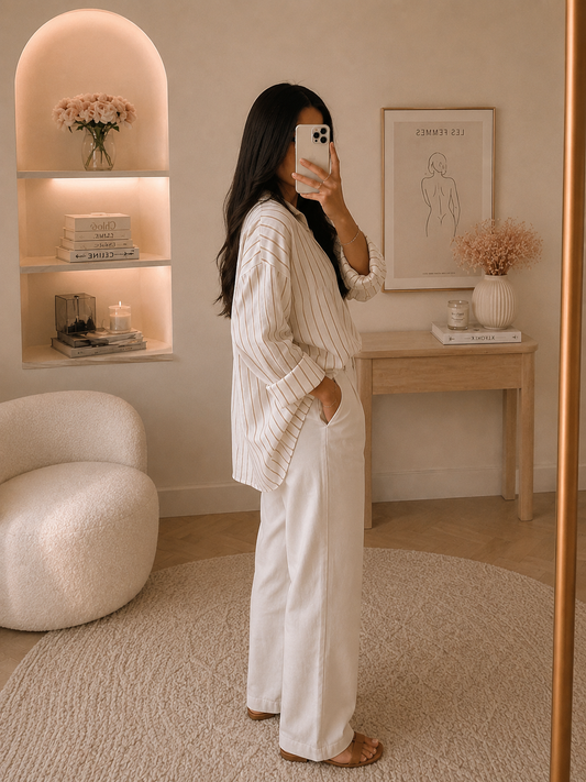 Chemise Oversize Beige