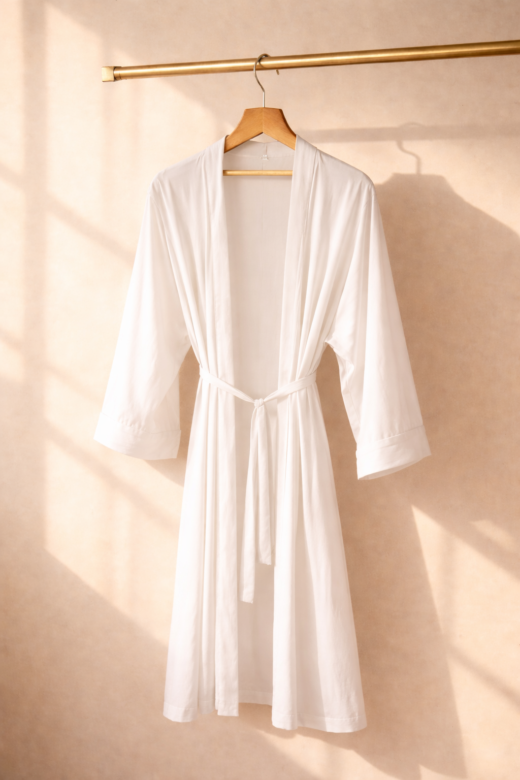 Kimono blanc ceinturé