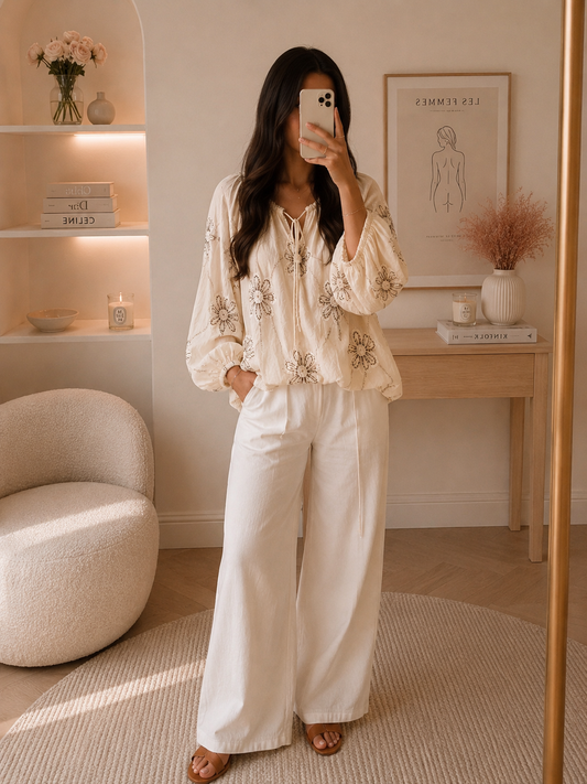 Blouse Florale Brodée