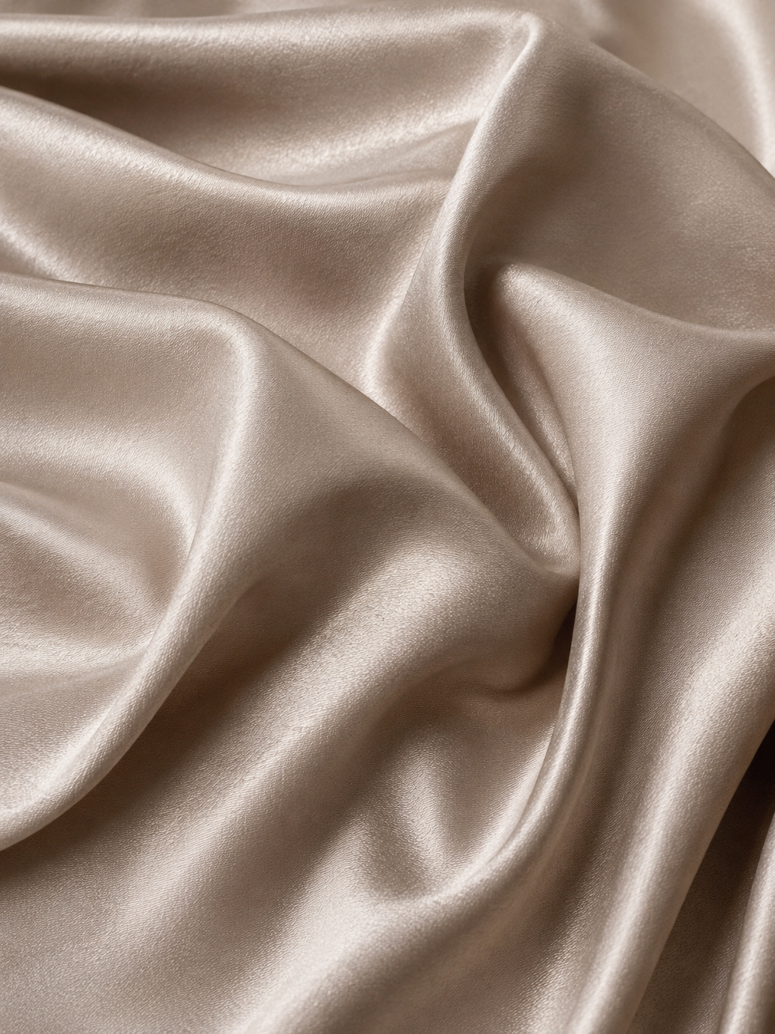 Robe longue en satin champagne